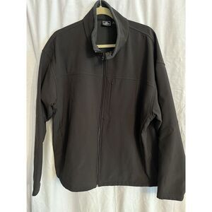 Champion men's soft shell‎ full zip jacket black XL mid weight fleece lined